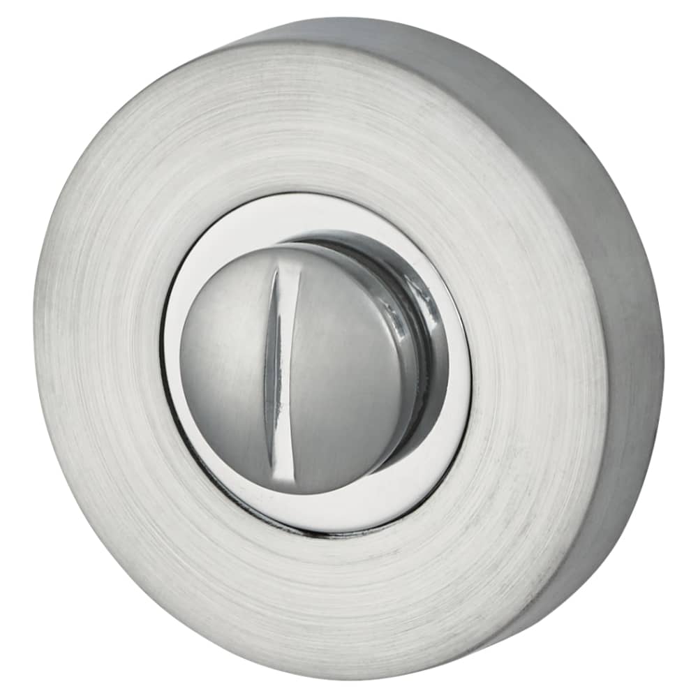 Jigtech Round Bathroom Turn & Release Set Polished/Satin Chrome