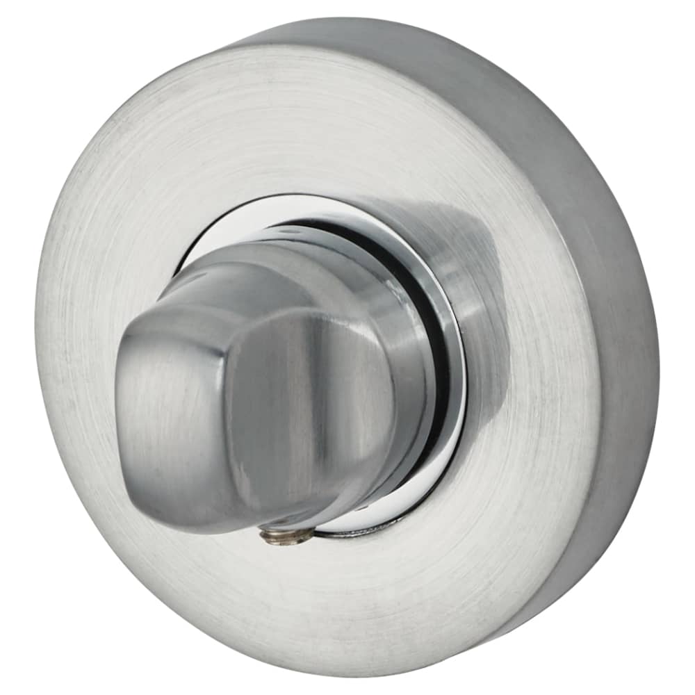 Jigtech Round Bathroom Turn & Release Set Polished/Satin Chrome