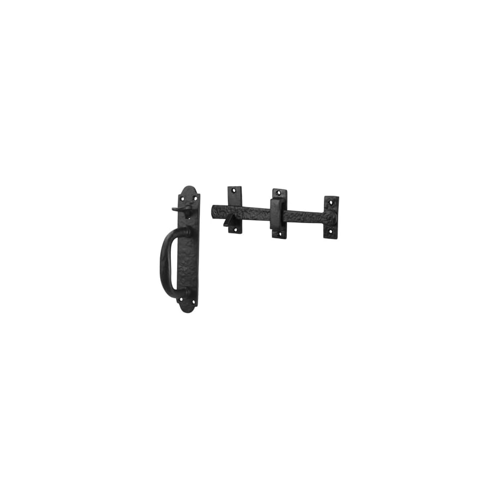 Olde Forge Lakeland Thumb Latch Set - Antique Black Iron
