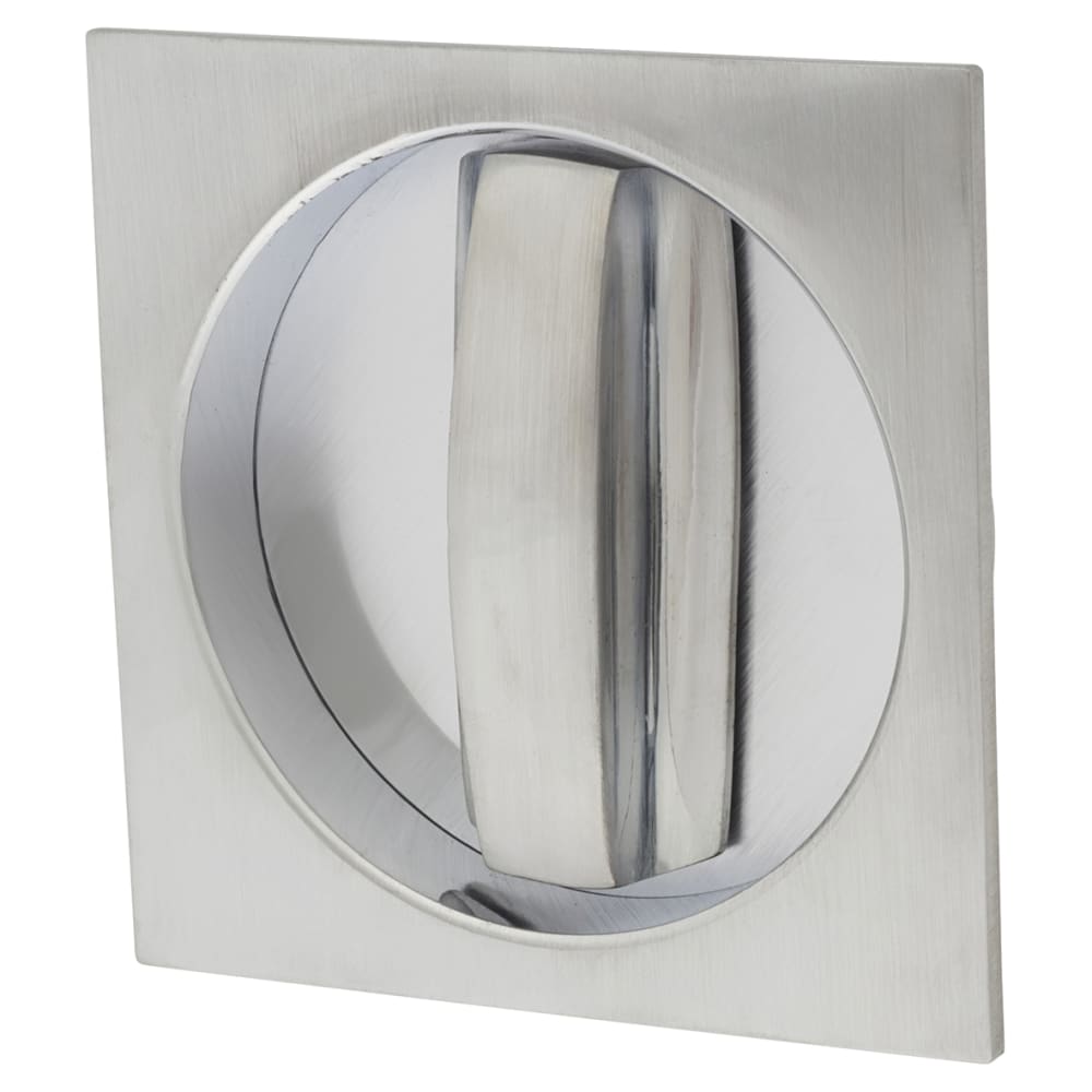 ECLISSE Essentials Square Privacy Handle Set with Lock - Satin Chrome
