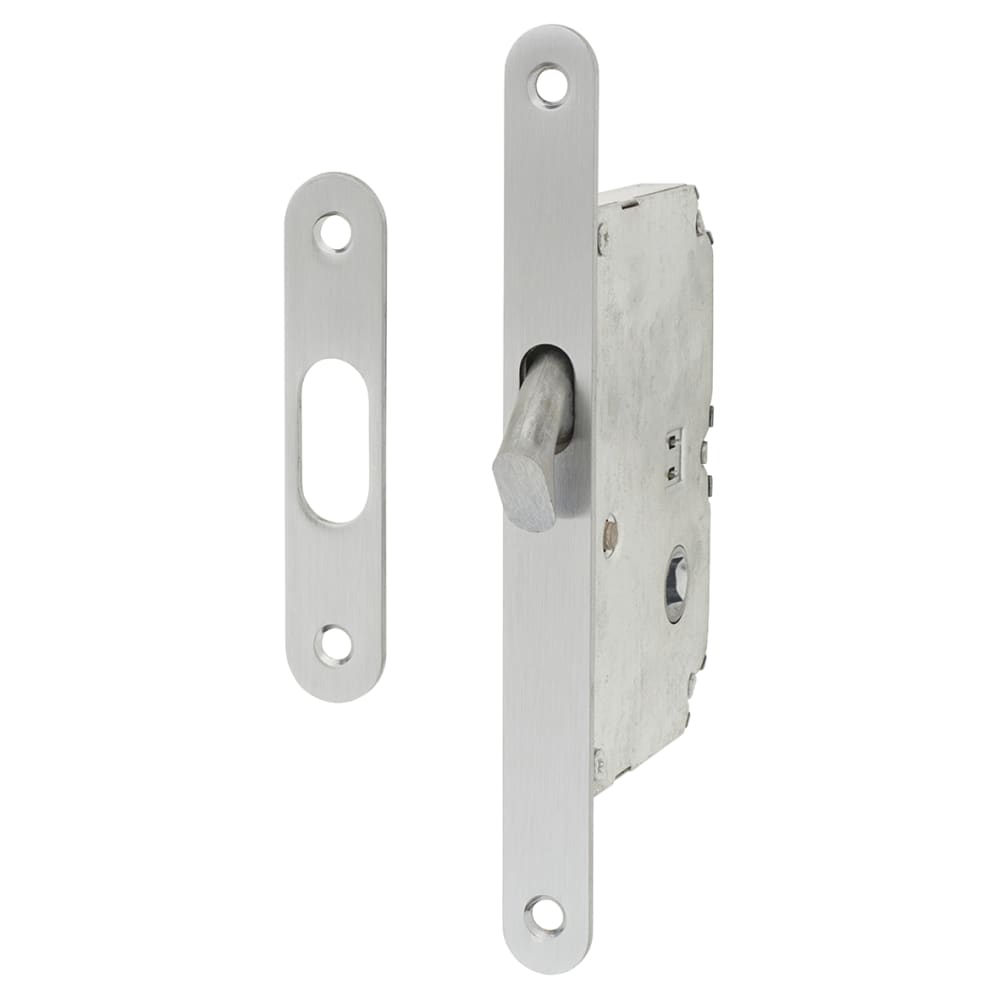 ECLISSE Essentials Square Privacy Handle Set with Lock - Satin Chrome