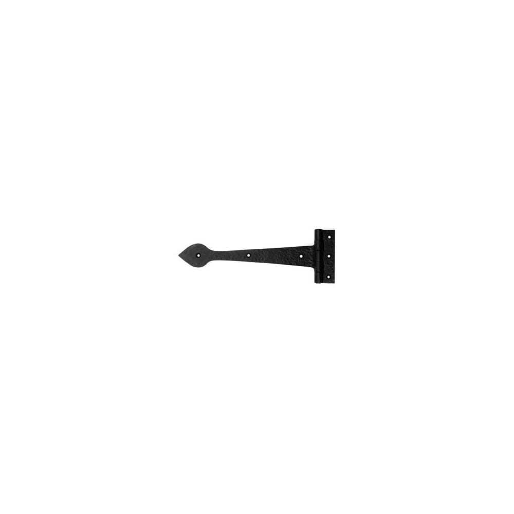 Olde Forge Tudor Plain Door Tee Hinge - 229 x 85mm - Antique Black Iron - Pair