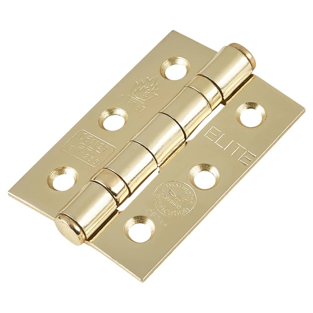 Altro Tubular Latch Pack - 57mm Backset - 3 x Fire Rated Ball Bearing Hinges - Polished Brass