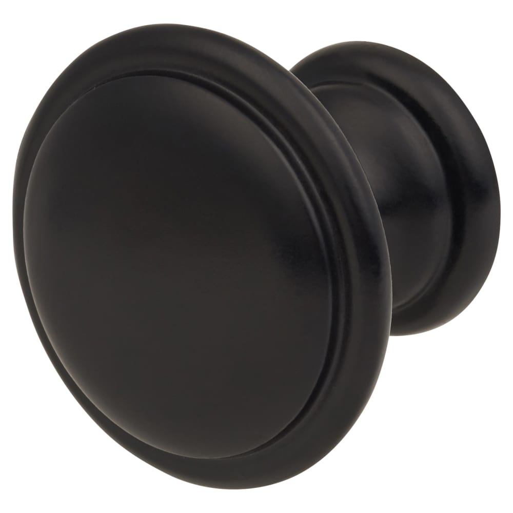 Altro Rim Round Cabinet Knob - 30mm Diameter - Matt Black