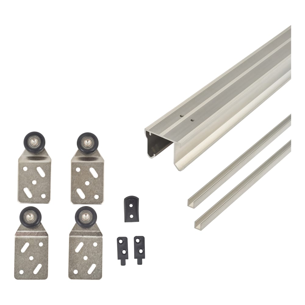 Klug Double Wardrobe Top Sliding Door Kit - 3000mm Track - 45kg Max Door Weight