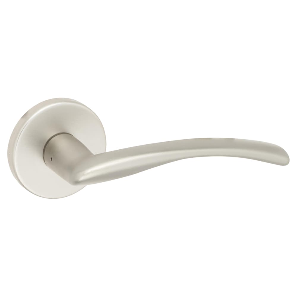 Urfic Easy Click Delta Door Handle on Rose - Satin Stainless Steel