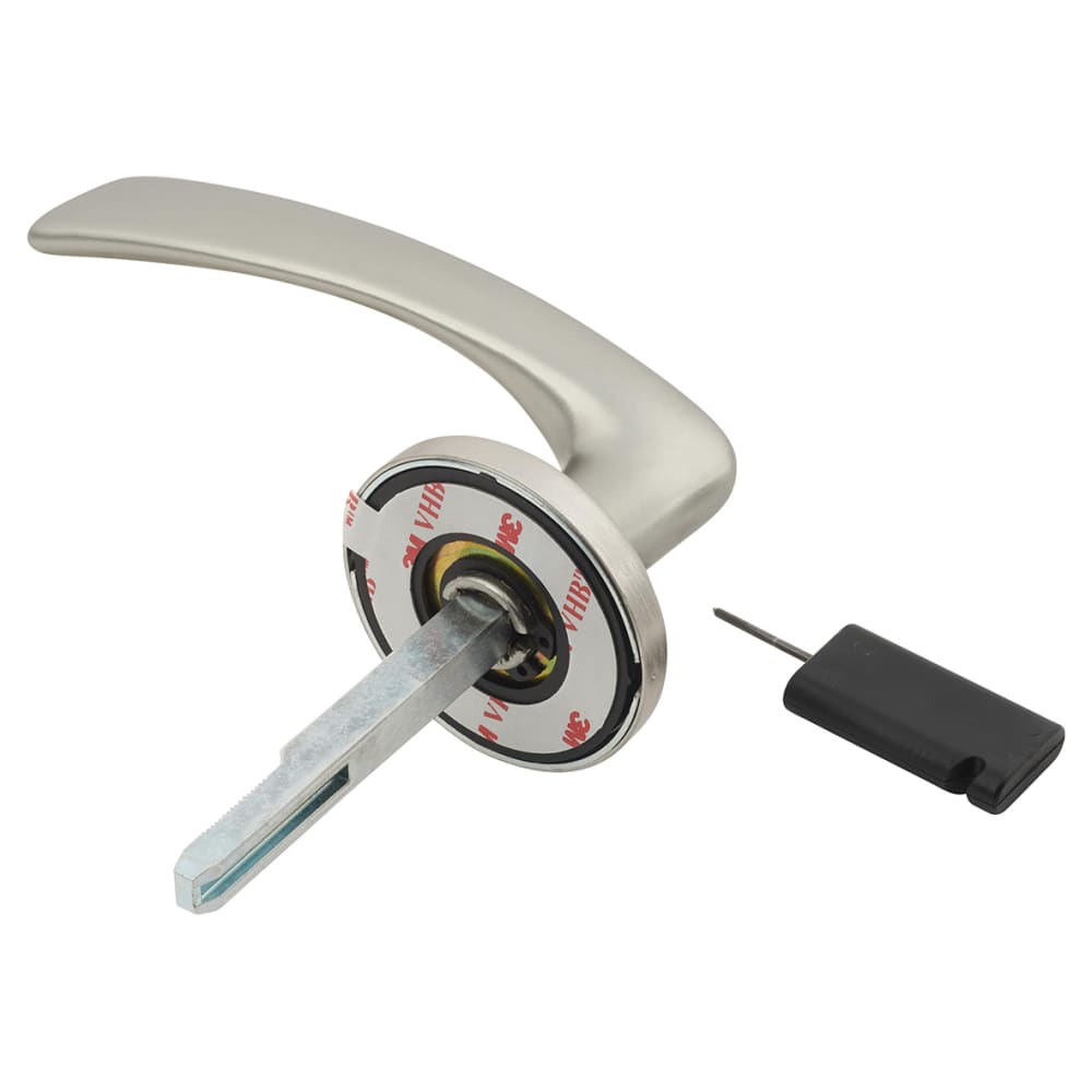 Urfic Easy Click Delta Door Handle on Rose - Satin Stainless Steel