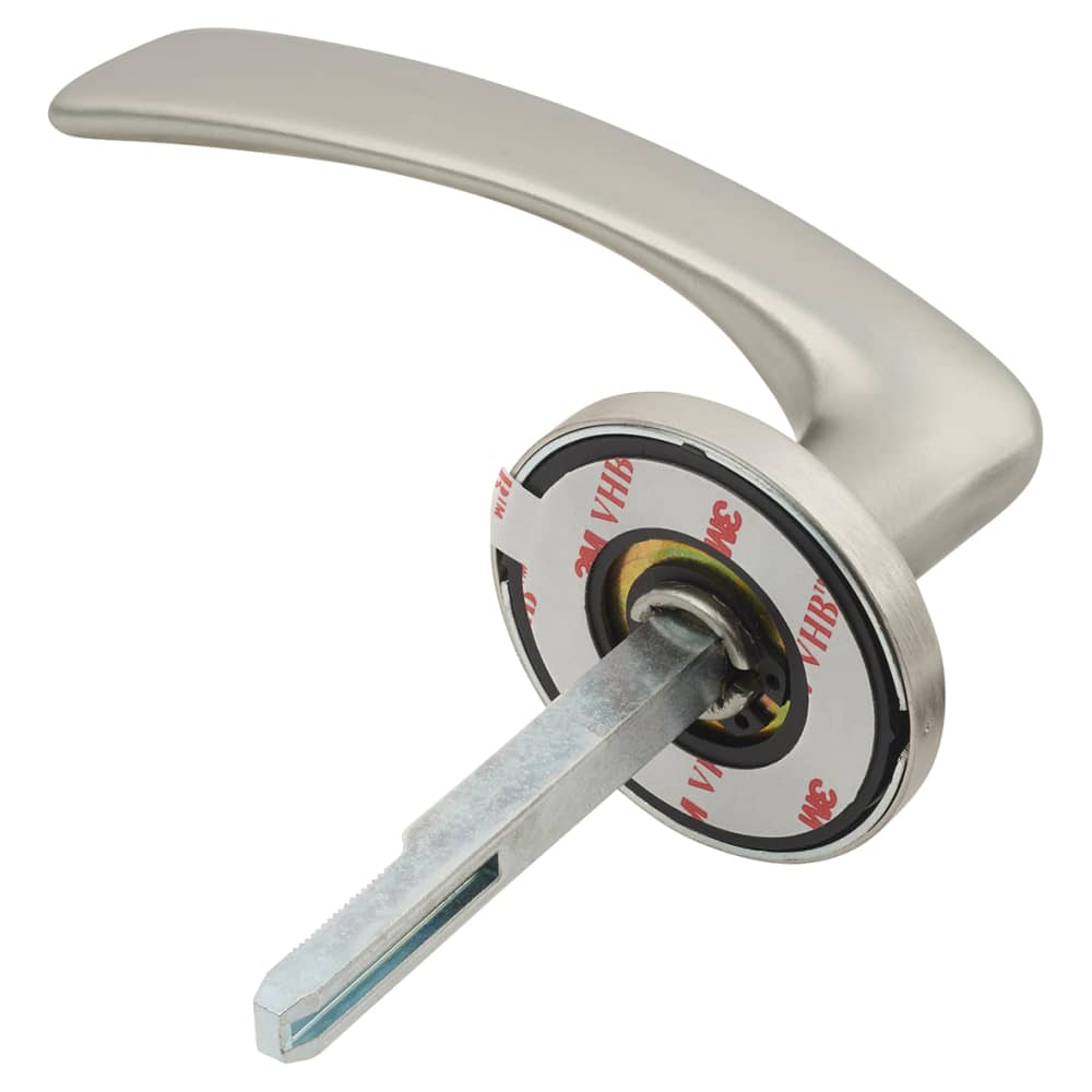 Urfic Easy Click Delta Door Handle on Rose - Satin Stainless Steel