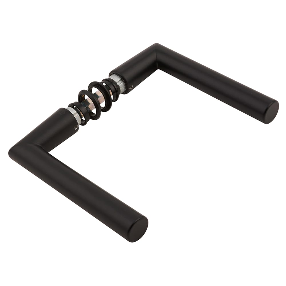 Hoppe Mini Rose Amsterdam Door Handle on Rose - Matt Black