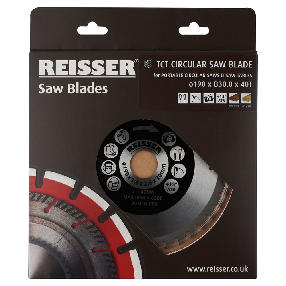 Reisser TCT Circular Saw Blade - 190 x 30mm - 40T - Wood