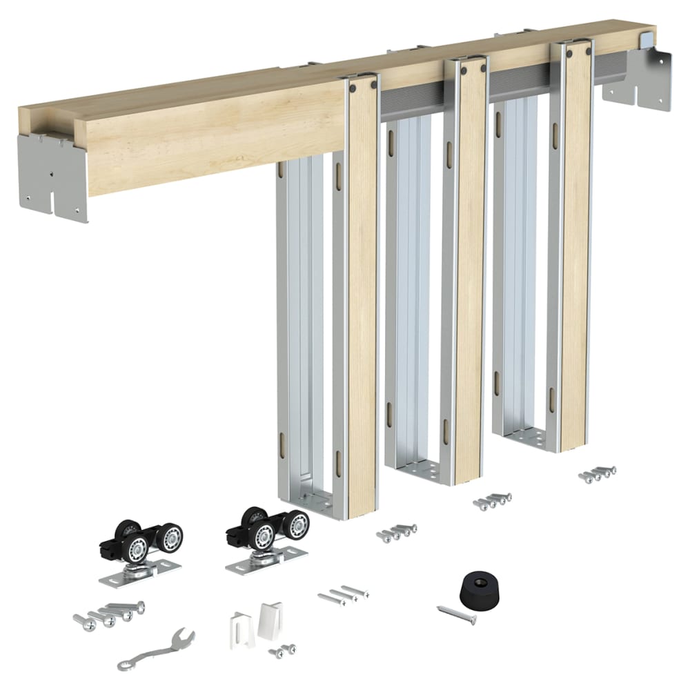 Klug Ultra Pocket Door Kit w/out Soft Close - 120mm Finish Wall Thickness - 1200 x 2400mm Door Size