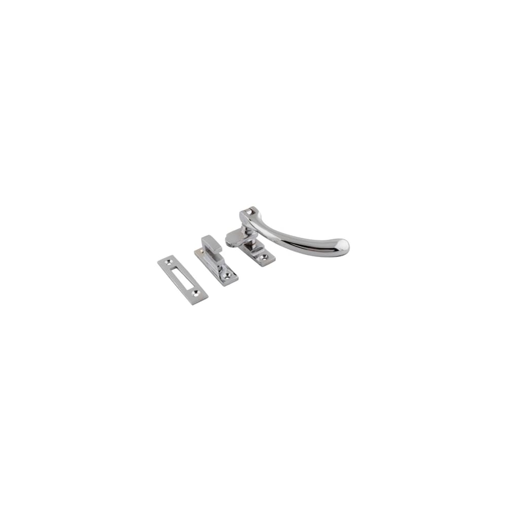 Altro Cast Bulb End Mortice & Hook Plate Casement Window Fastener - Reversible - Polished Chrome