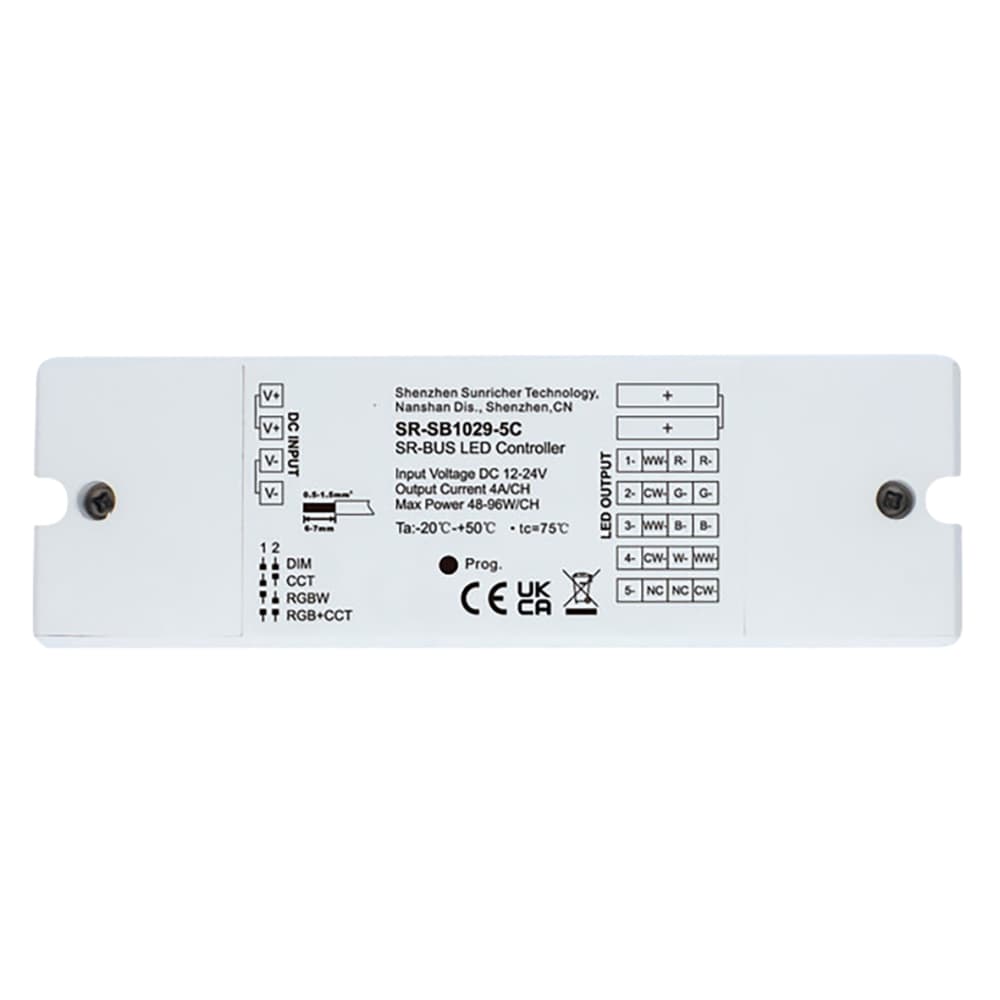 Integral LED 12-24V 240-480W Bluetooth & RF Universal Receiver with App Control for LED Strip Lights