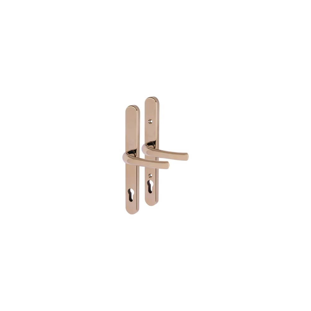 Yale uPVC Universal Lock Door Handle - Euro - 92mm c/c - PVD Gold