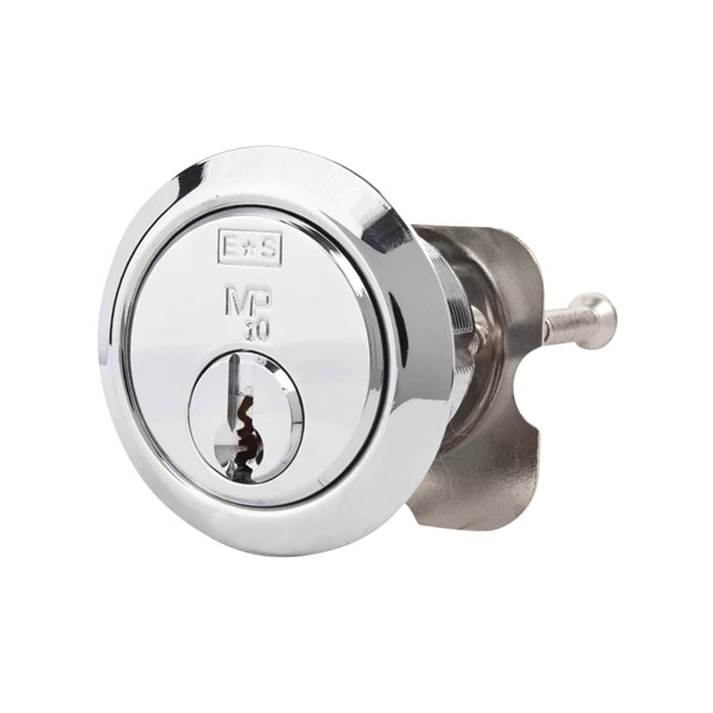 Eurospec 10 Pin 32mm Universal Rim Cylinder - Polished Chrome - Keyed to Differ