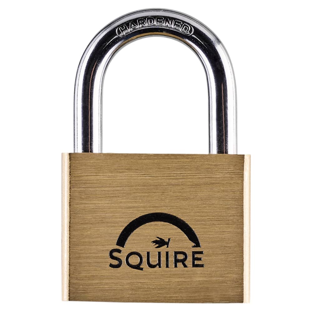 Squire Lion Open Shackle Padlock - 50mm Body - 30 x 28mm Shackle - Brass