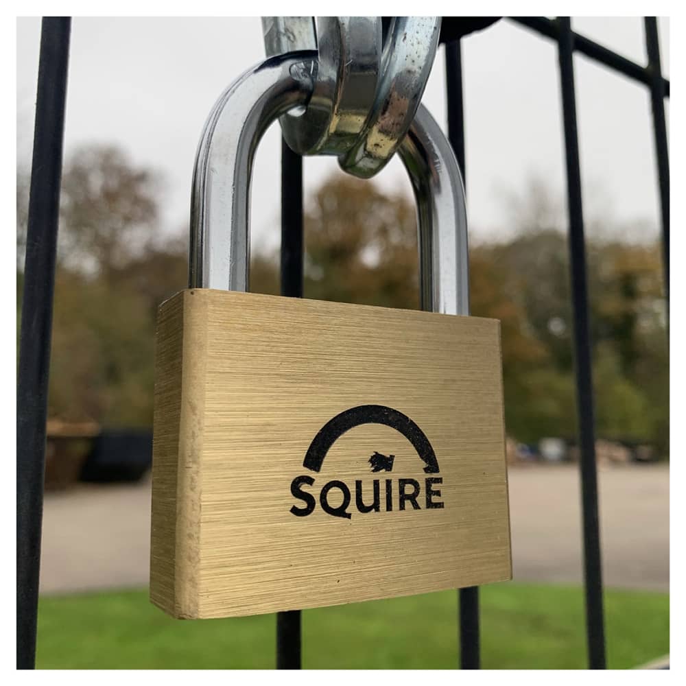 Squire Lion Open Shackle Padlock - 50mm Body - 30 x 28mm Shackle - Brass