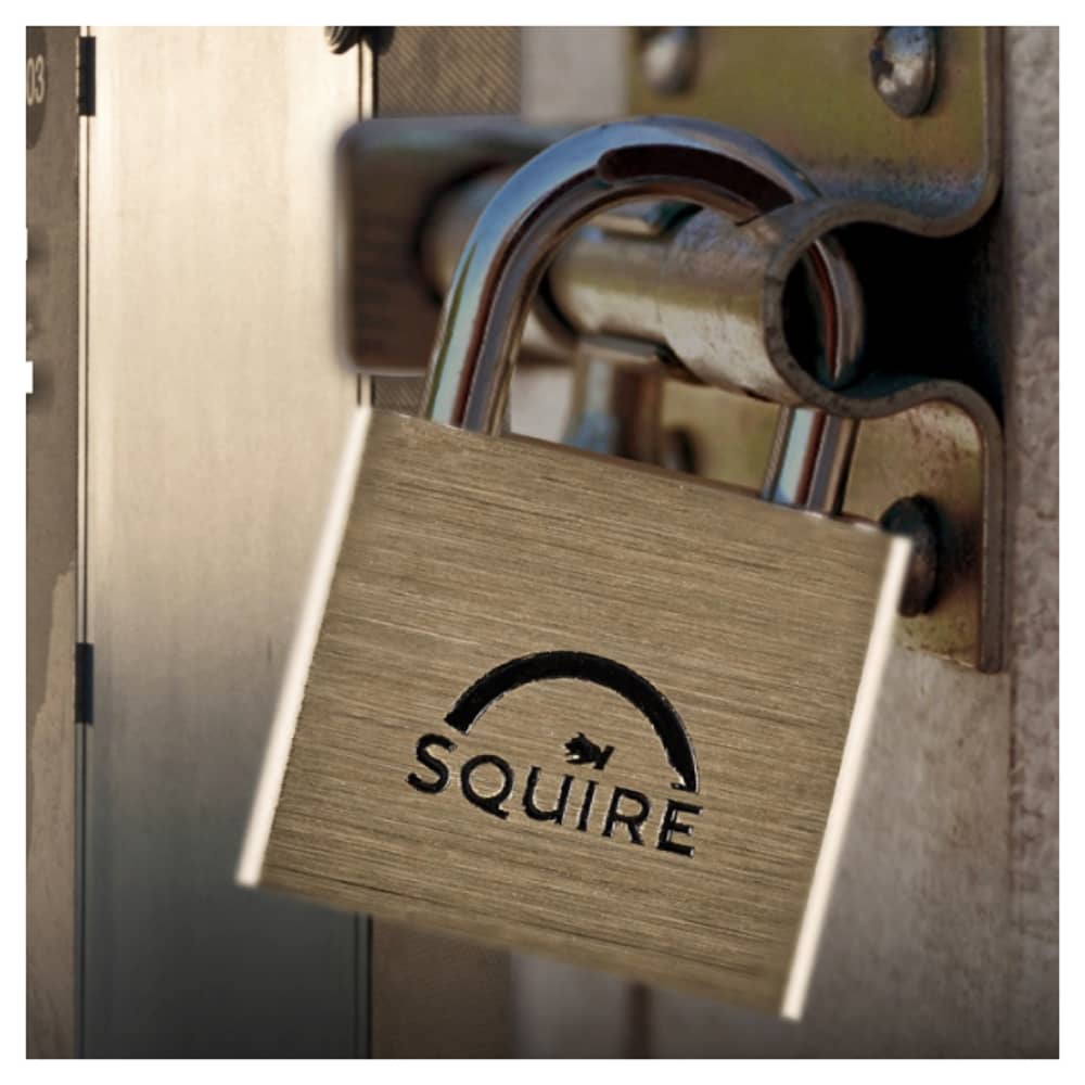 Squire Lion Open Shackle Padlock - 50mm Body - 30 x 28mm Shackle - Brass