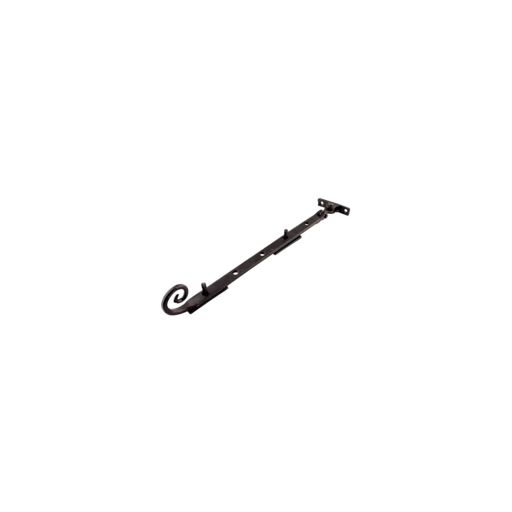 Olde Forge Blacksmith Pig Tail Casement Window Stay - 12"/300mm Length - Smooth Black