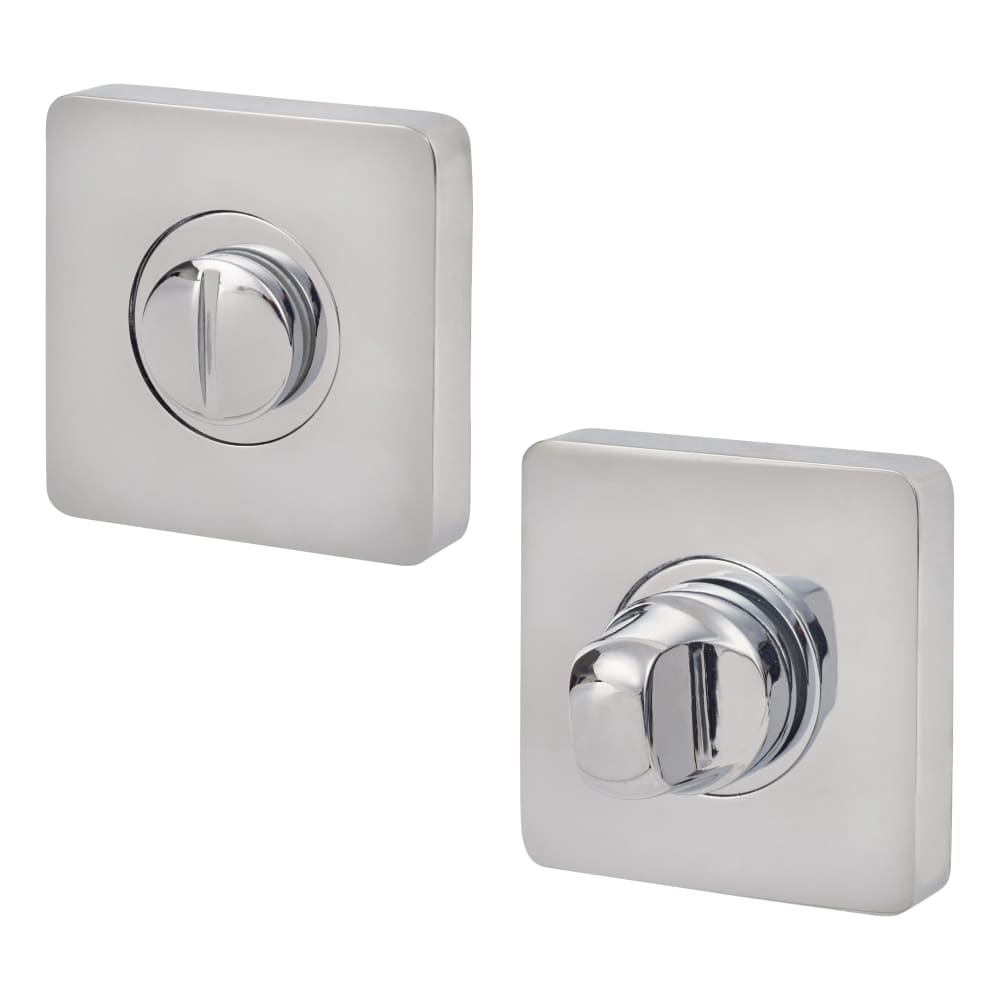 Jigtech Square Bathroom Turn & Release Set Polished Chrome