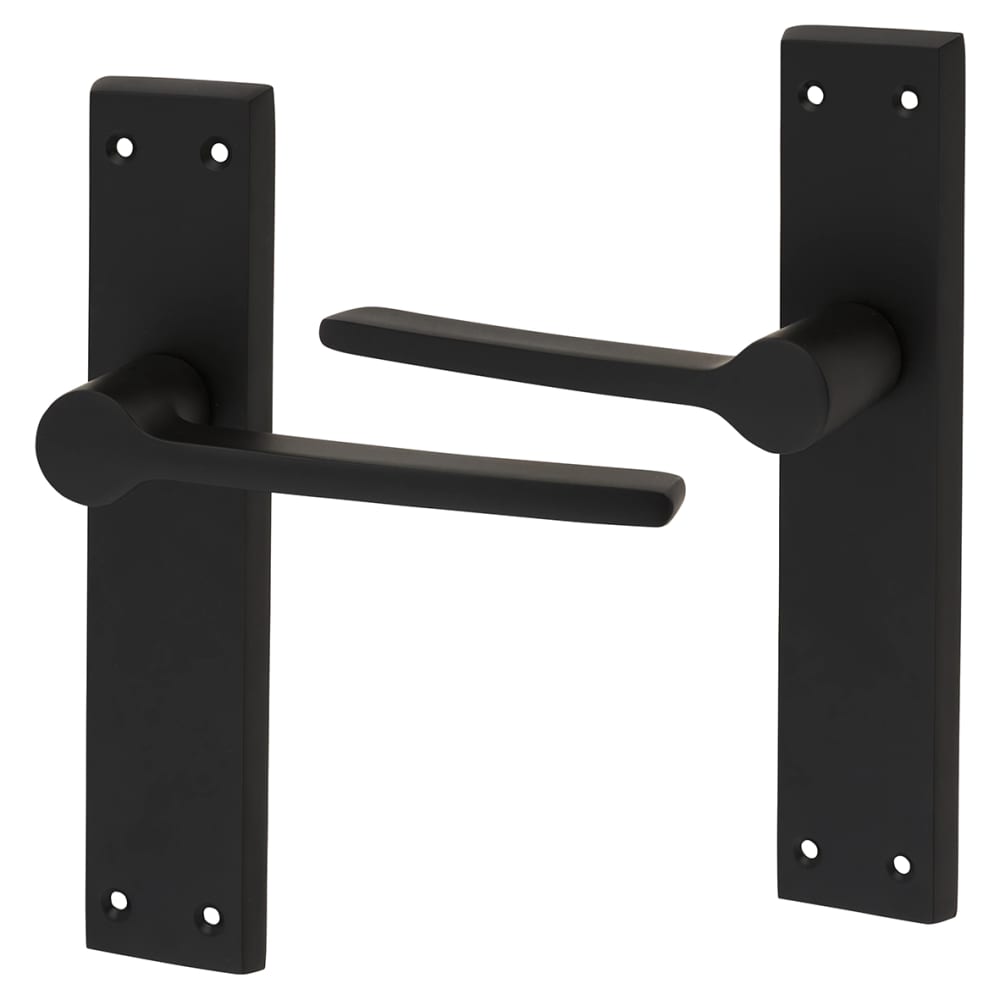 Altro Farley Latch Door Handle - 200 x 42mm - Matt Black ...
