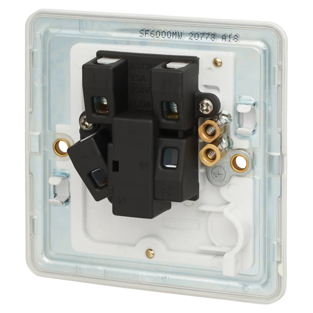 Despatch Spur Knightsbridge 13A 1 Gang Screwless Flat Plate Unswitched Fused Spur ...