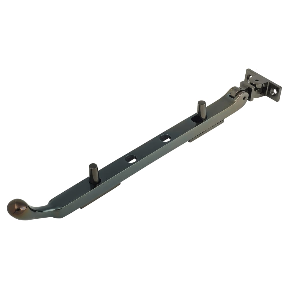 Hampstead Bulb End Casement Window Stay - 10"/250mm Length - Black Nickel