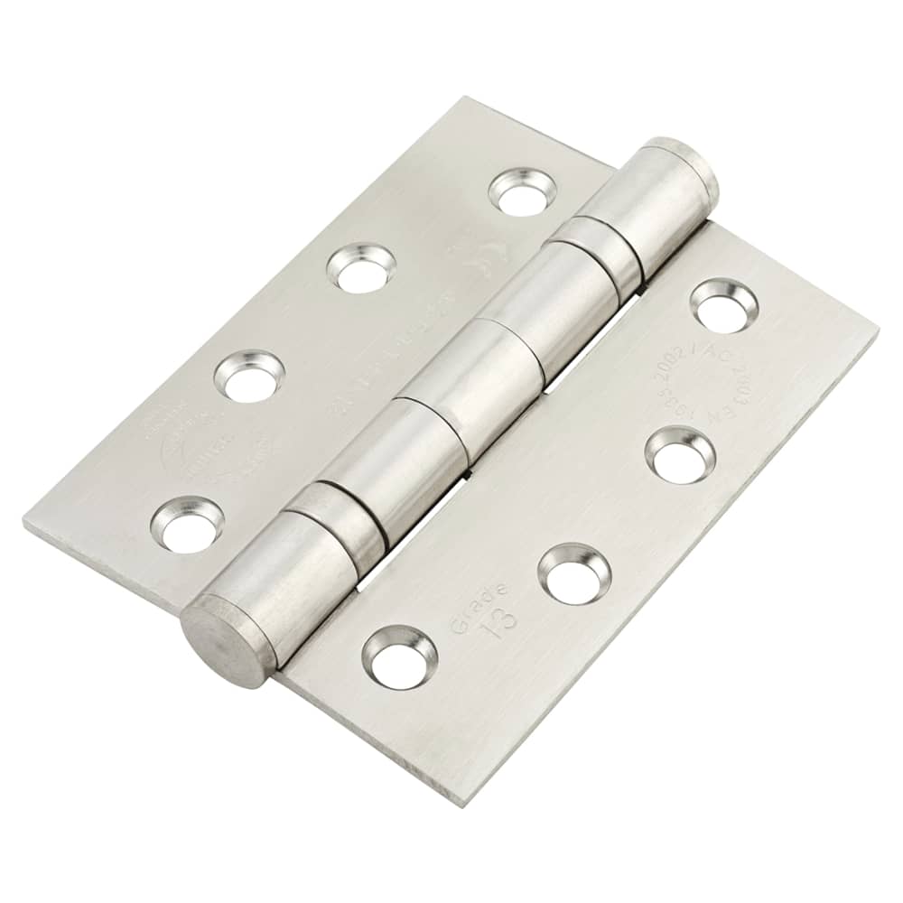 Altro Twin Ball Bearing Grade 13 Butt Fire Door Hinge - 100 x 75 x 3mm - 201 Sat Stainless - Pair