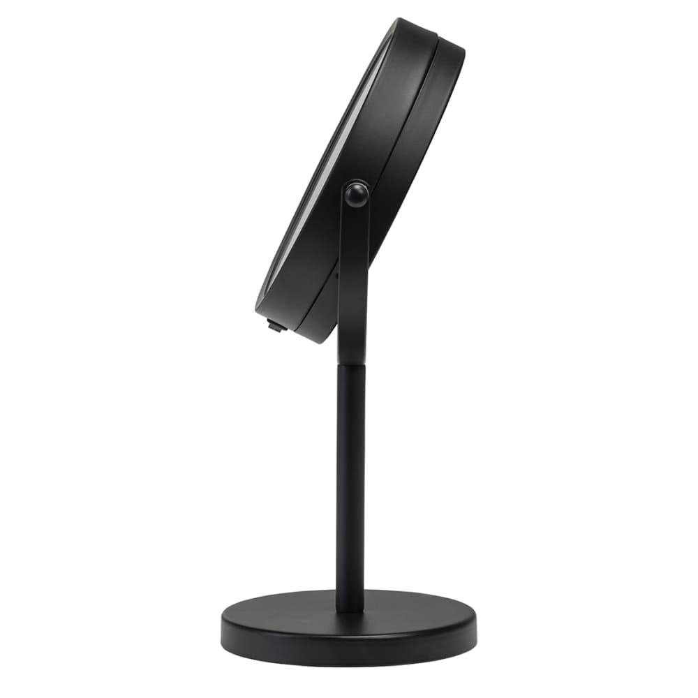 Croydex Freestanding LED 3x Magnifying Bathroom Mirror - 295 x 185 x 120mm - Matt Black