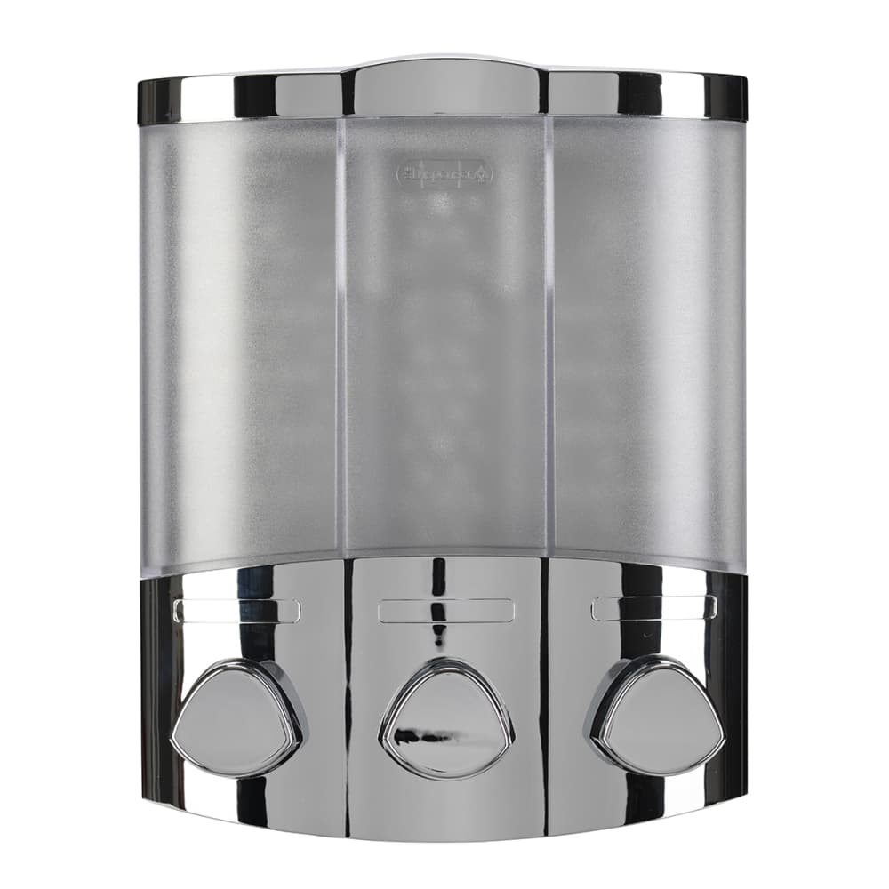 Croydex Euro Wall Mounted Trio Soap Dispenser - 180 x 100 x 230mm - Chrome