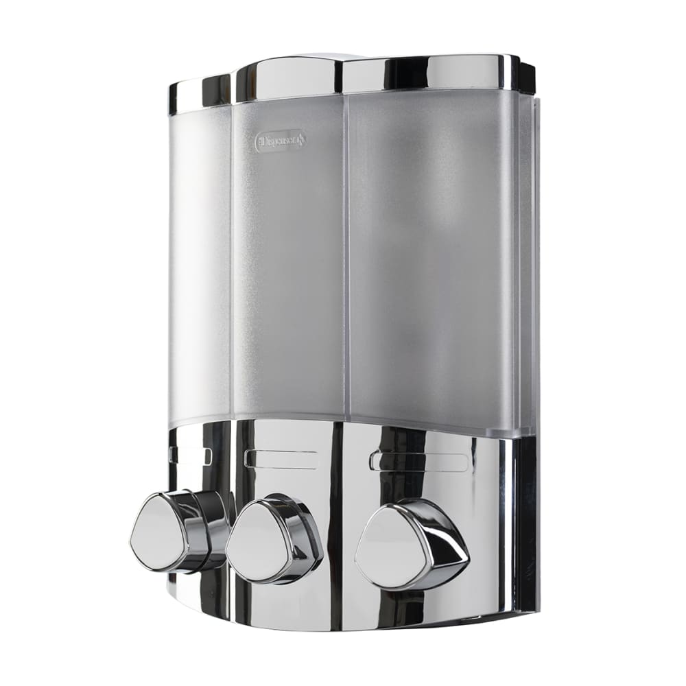 Croydex Euro Wall Mounted Trio Soap Dispenser - 180 x 100 x 230mm - Chrome