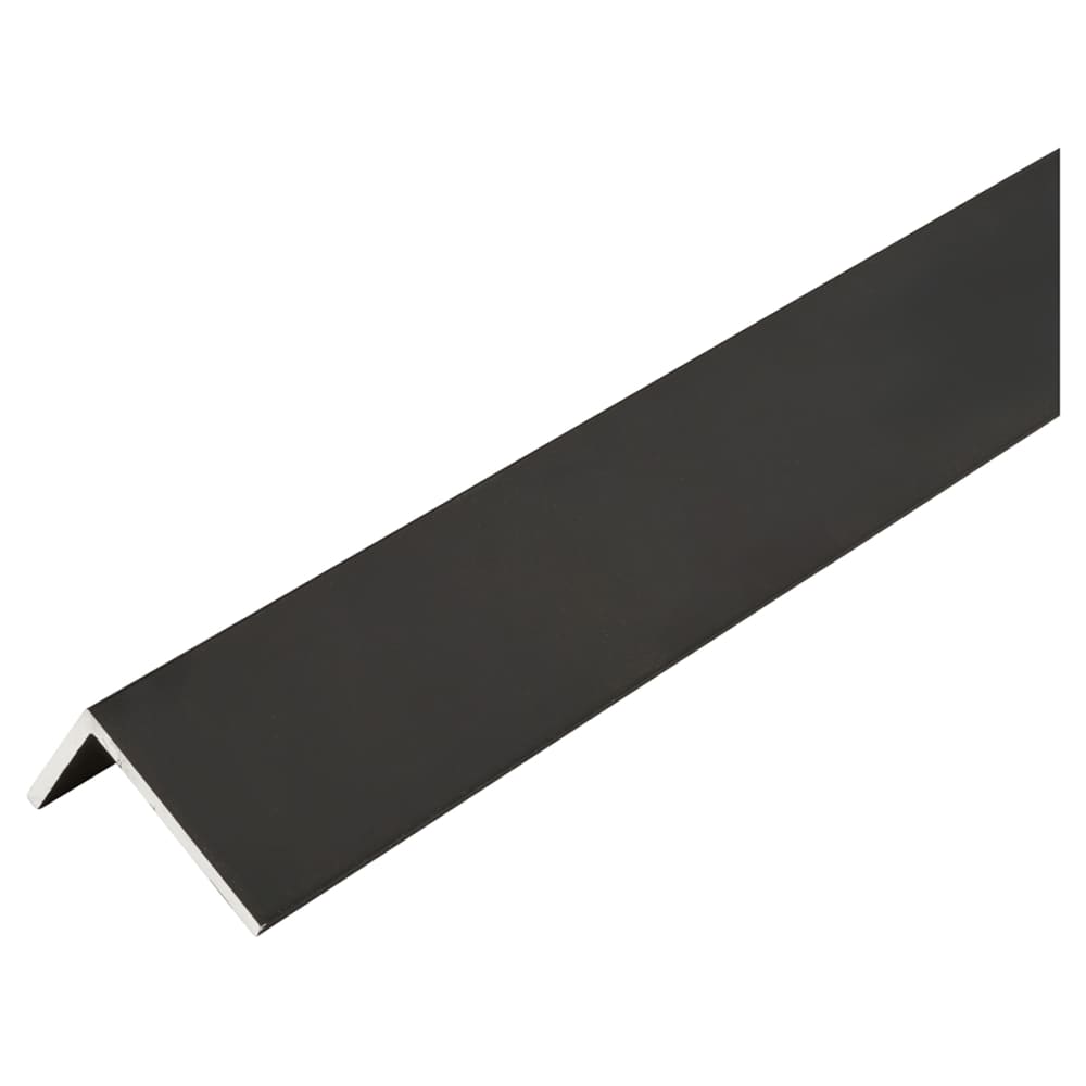 Rothley 2500mm Aluminium Angle - Unequal Sided - 15.5 x 27.5 x 1mm - Matt Black