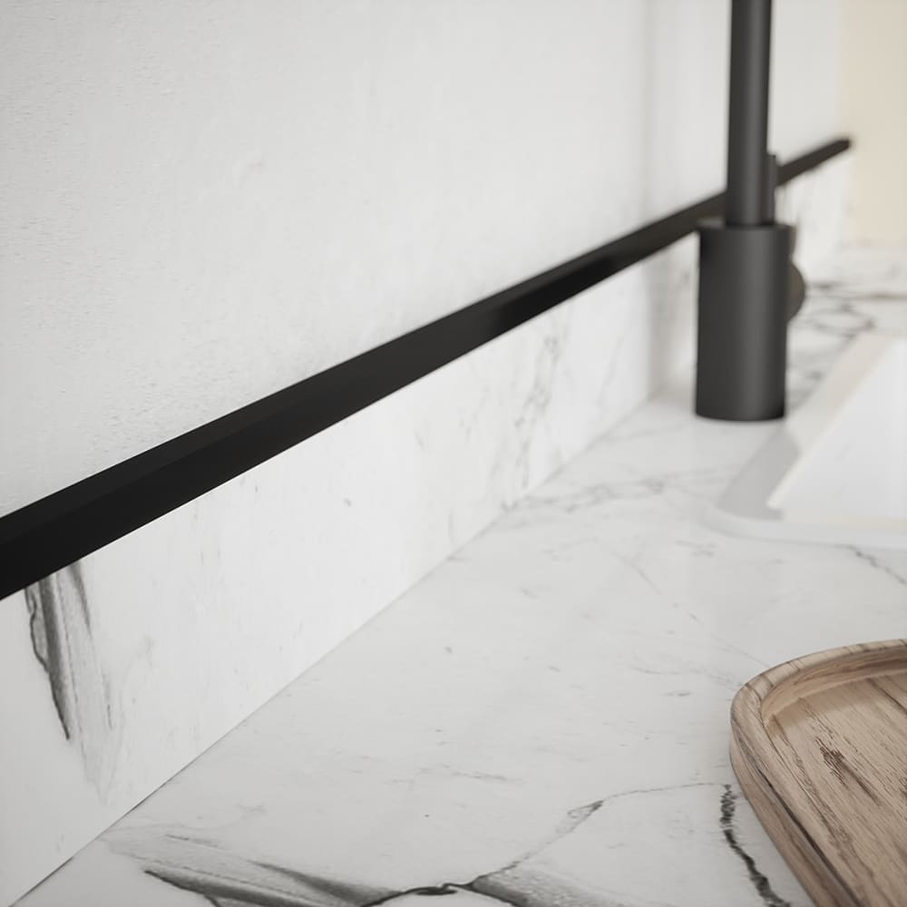 Rothley 2500mm Aluminium Angle - Unequal Sided - 15.5 x 27.5 x 1mm - Matt Black