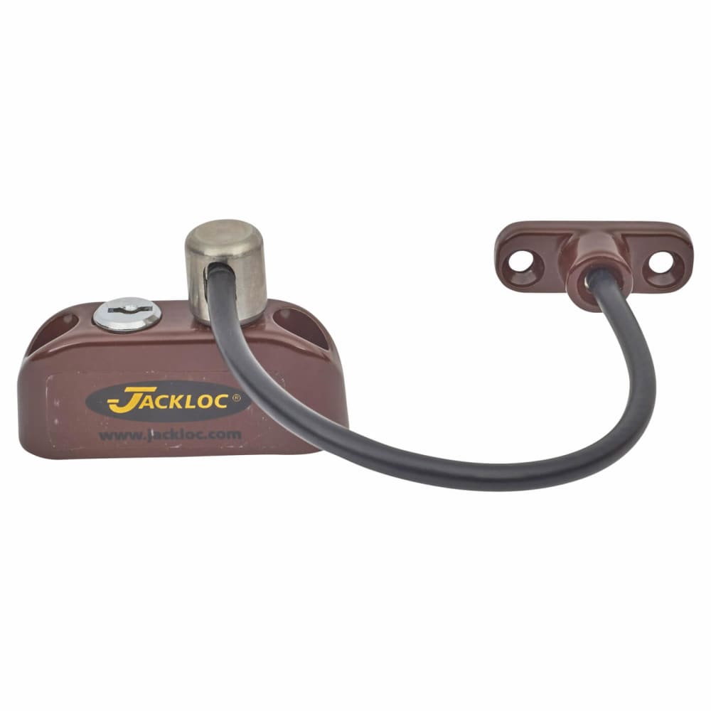 Jackloc Pro-5 Key-Locking Cable Window Restrictor – Brown