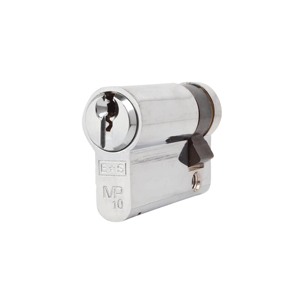 Eurospec 10 Pin 45mm Euro Single Cylinder - 35 + 10mm - Polished Chrome - Keyed Alike