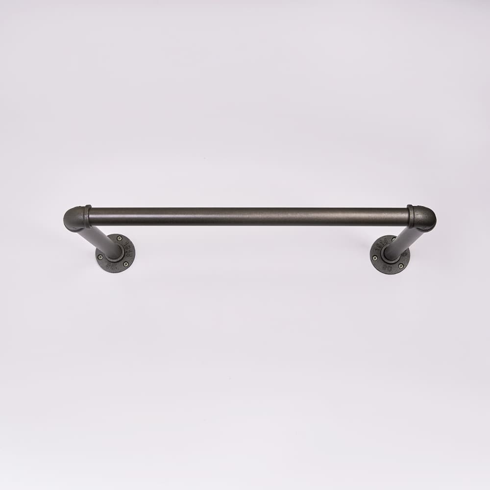 Altro 1/2" Single Pipe Wardrobe Rail Kit - Grey