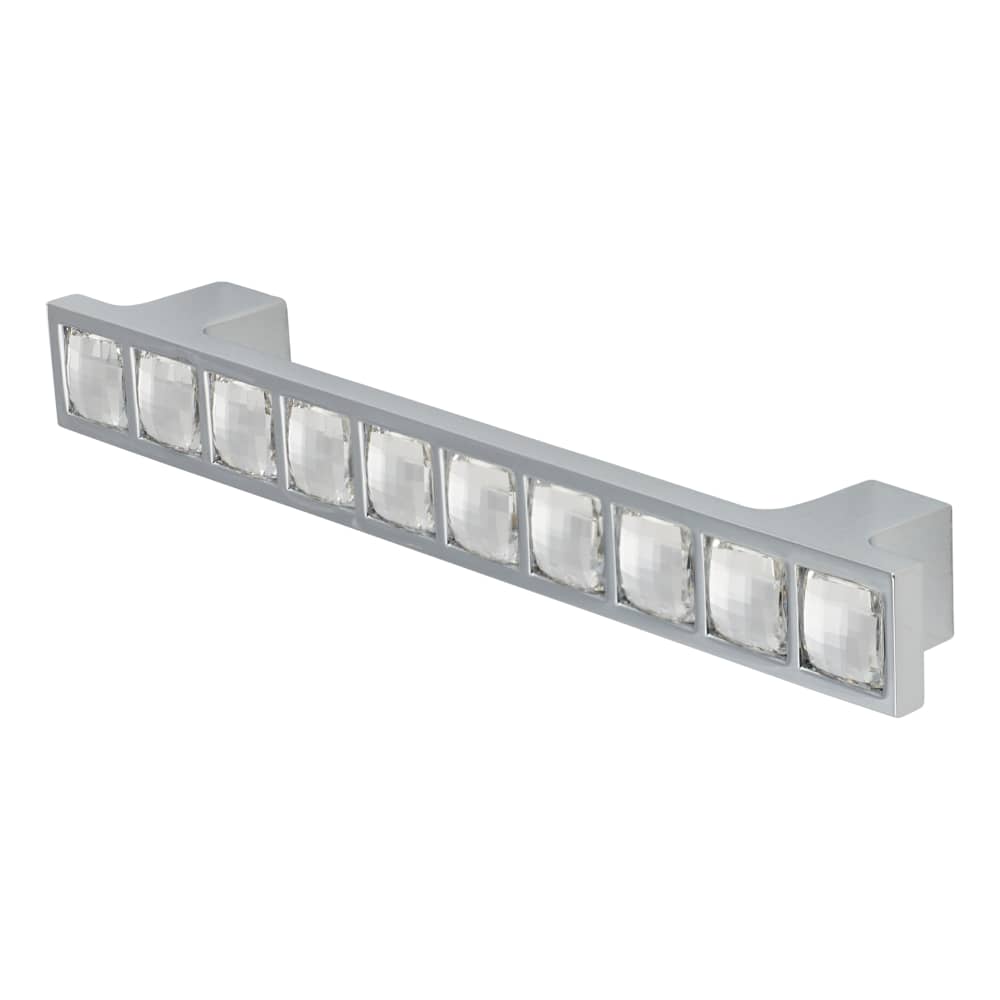 Swarovski Crystal Miletus 15mm T-Bar Cabinet Pull Handle - 96mm Centres - Clear