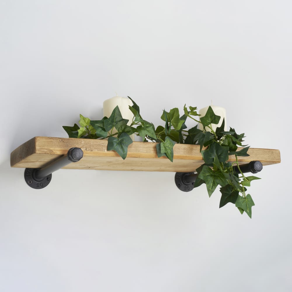 Altro 1/2" Pipe Shelf Brackets - Black - Pack of 2