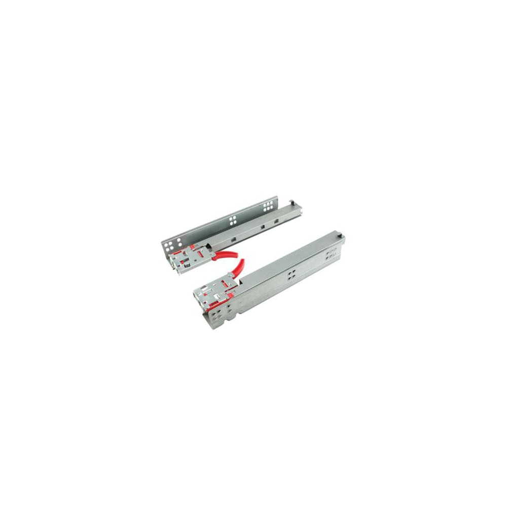Klug Base Mount Soft Close Drawer Runner - Double Extension - 300mm Length - 35kg - Zinc