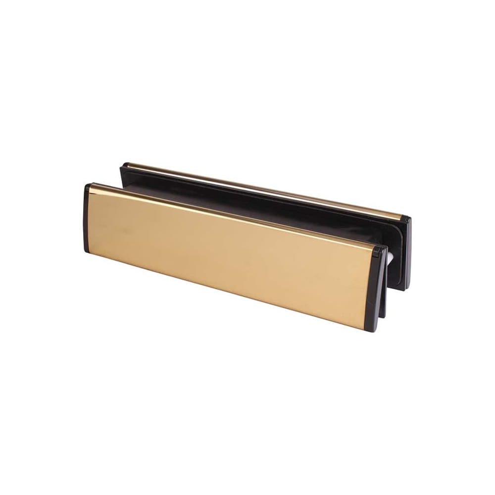 Trojan Letter Plate - 300 x 70mm - 40-80mm Door Thickness - Gold