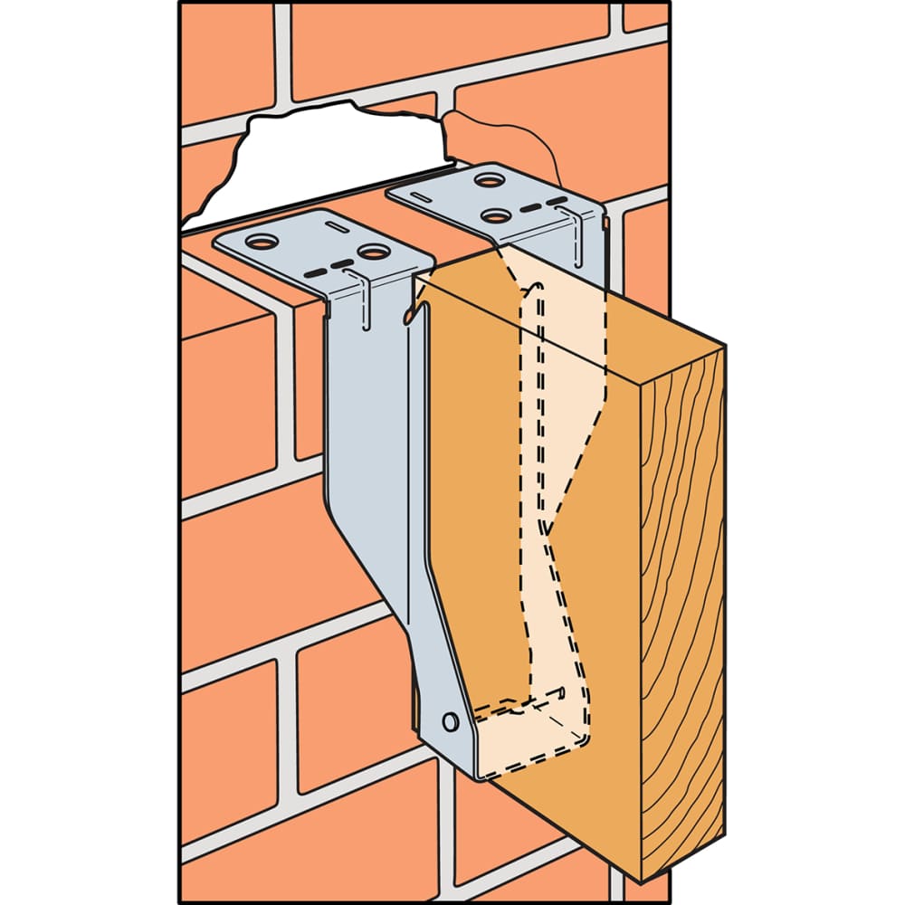 Simpson Strong Tie Masonry Joist Hanger for Solid Joists - 200 x 91mm
