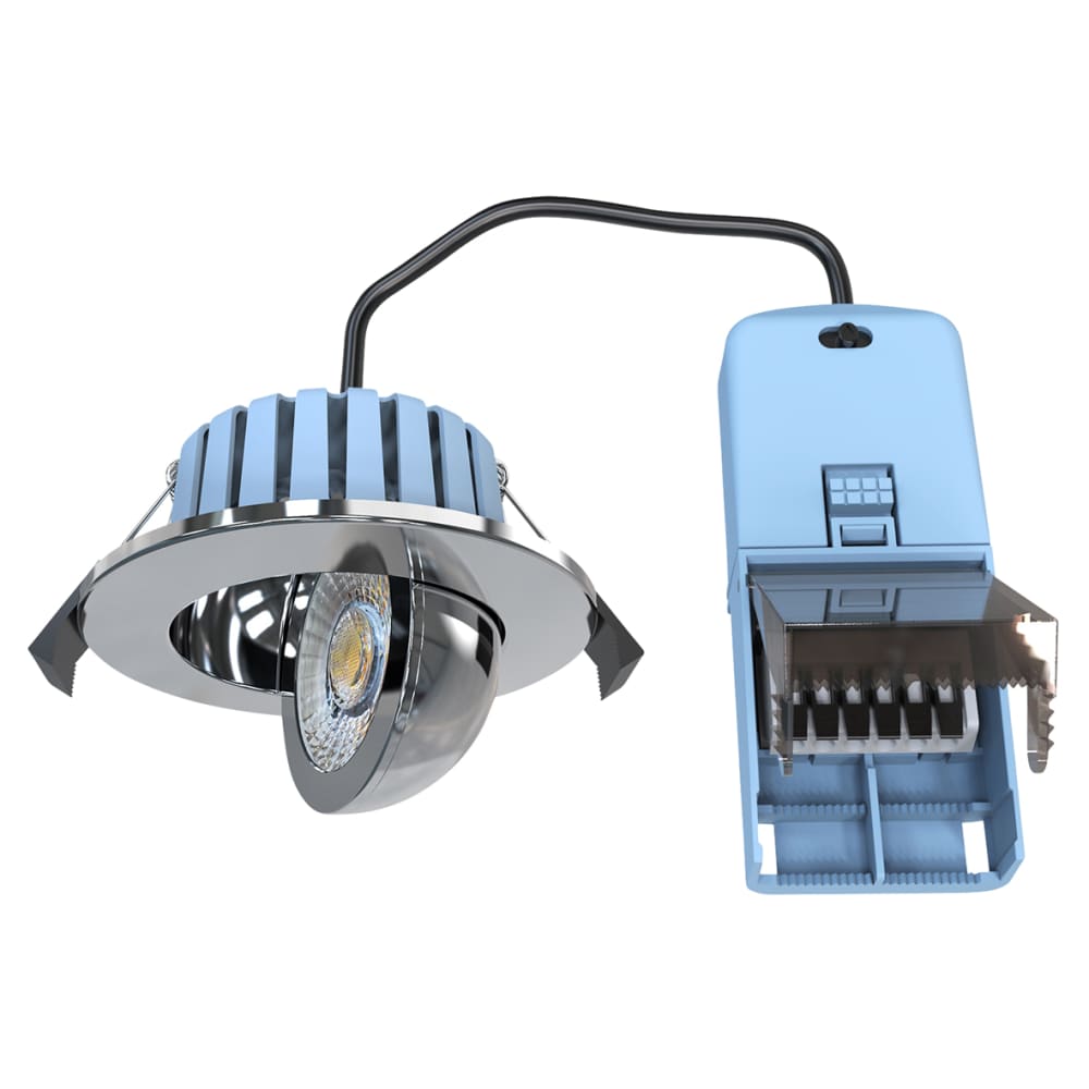 Forum Spa Eden 7W IP65 Fire Rated LED Dimmable Adjustable Downlight - 3/4/6000K CCT - Chrome