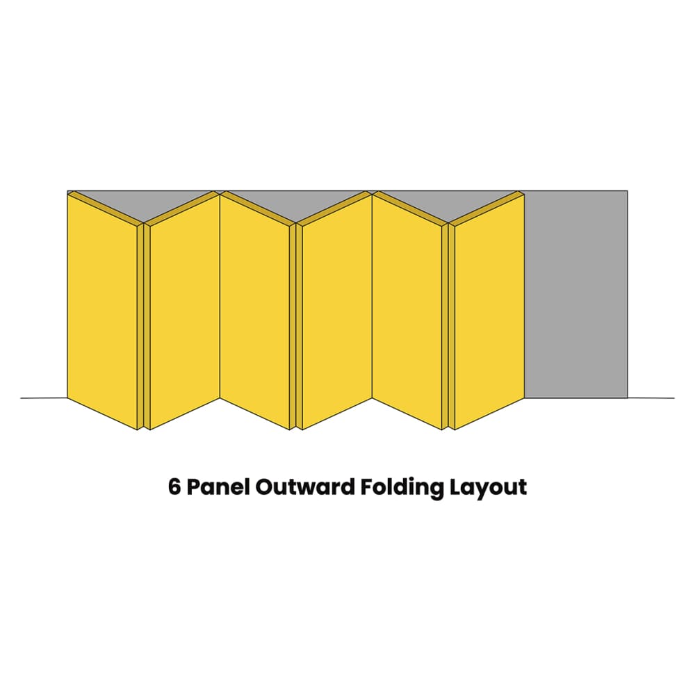 Brio Weatherfold 100 Outward Opening Patio Bi-Folding Door Kit - 6 Door - Polished Stainless Steel