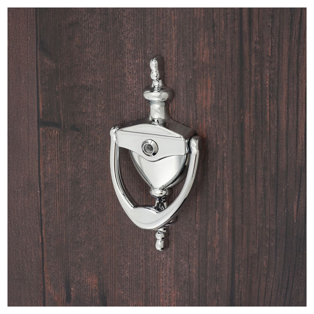 Arrone AR727K Traditional Urn Door Knocker With Viewer - 151 x 76mm - Polished Chrome