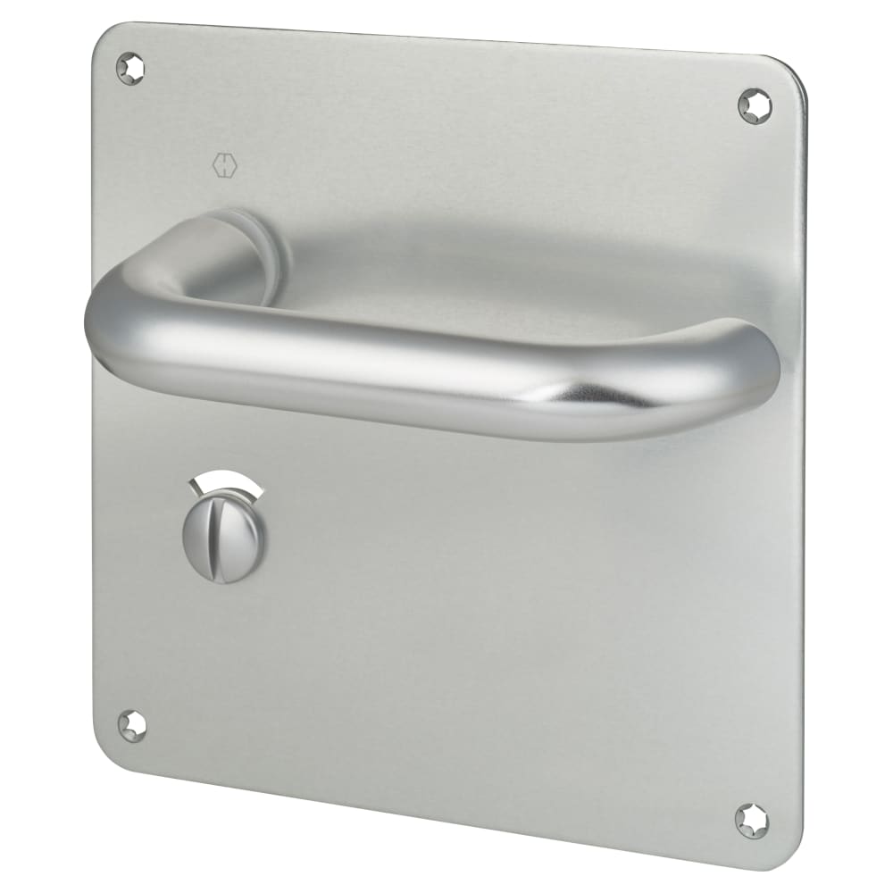Altro 20mm Return to Door Bathroom Door Handle - 160 x 160mm - LH - Satin Aluminium