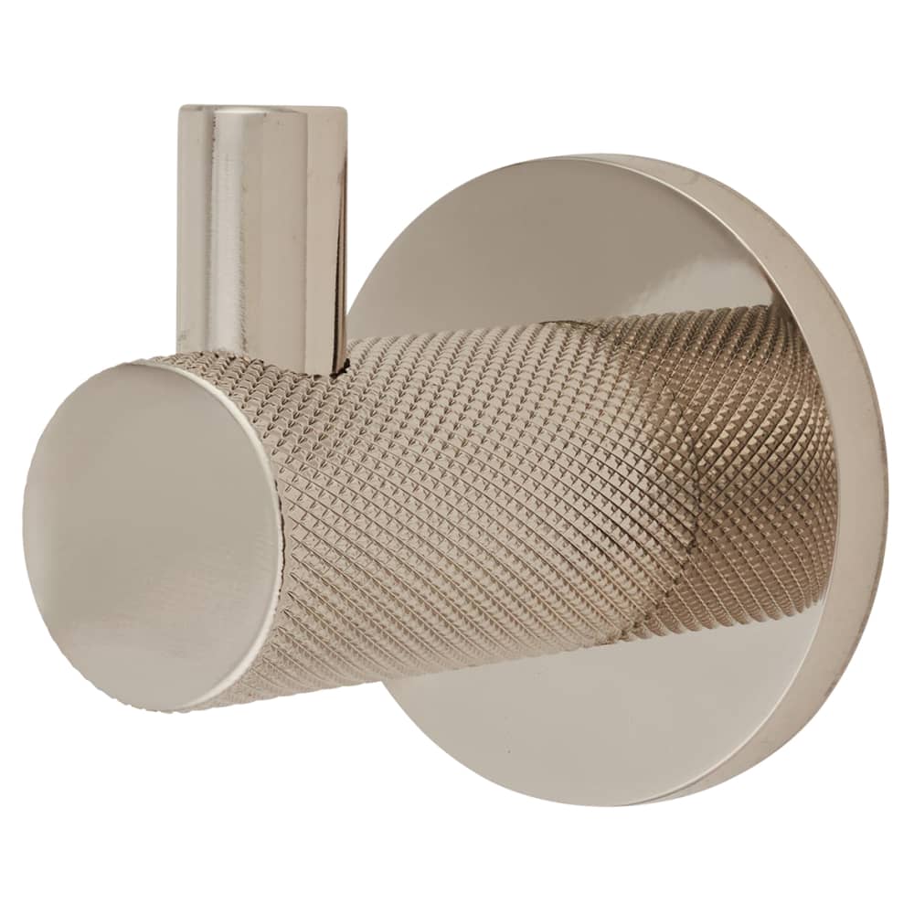 Altro Knurled Single Coat Hook - 50 x 25mm - Polished Nickel ...