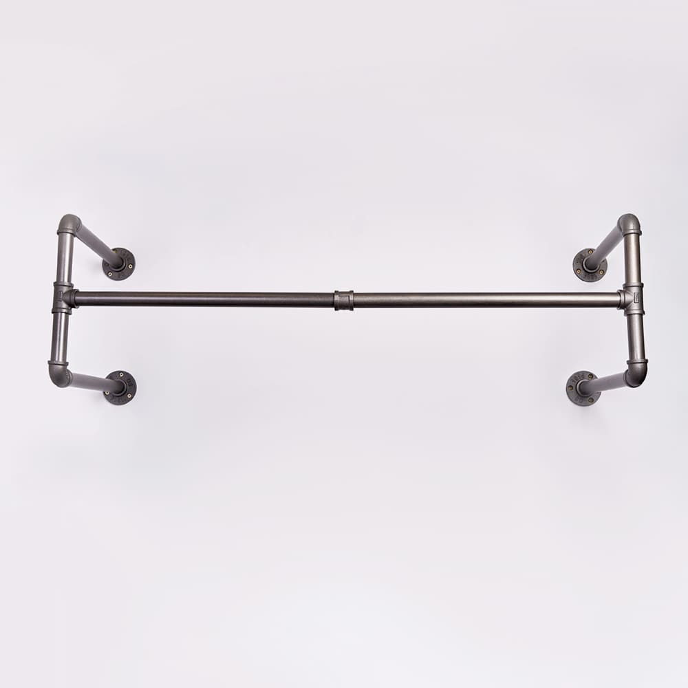 Altro 1/2" Pipe Wardrobe Rail Kit - Grey