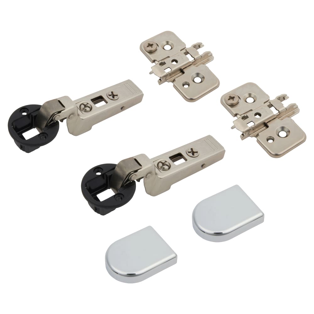 Blum CLIP Top Glass Cabinet Hinge Set - 94° - Sprung - Inset - Chrome