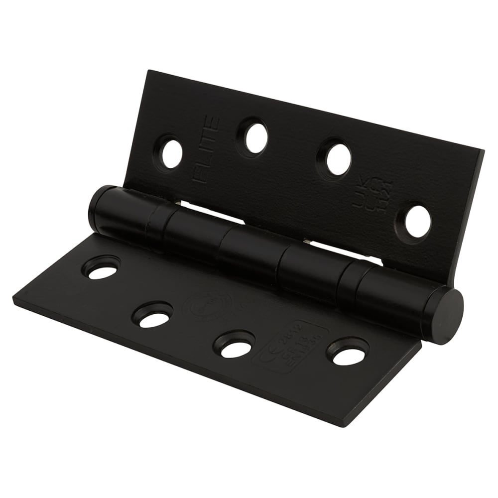 Altro Twin Ball Bearing Grade 13 Butt Fire Door Hinge - 100 x 76 x 3mm - Matt Black - Pair