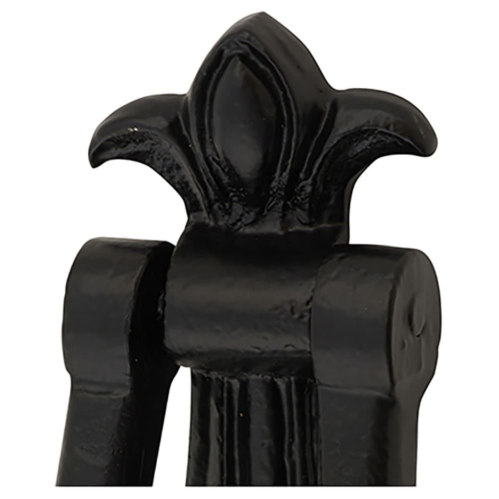 Olde Forge Fleur de Lys Door Knocker - 190 x 65mm - Antique Black Iron